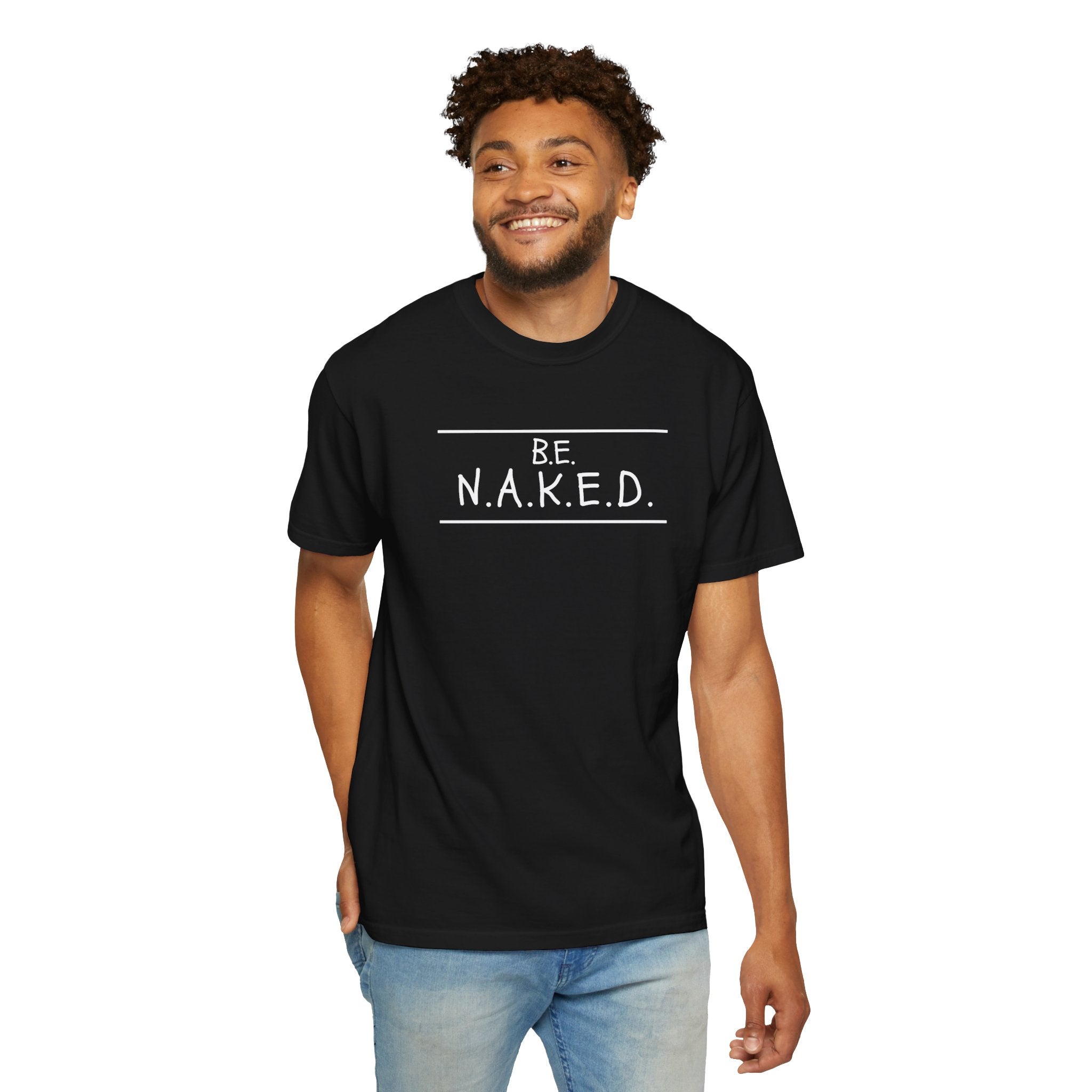 Be NAKED Adult Tee (Black)