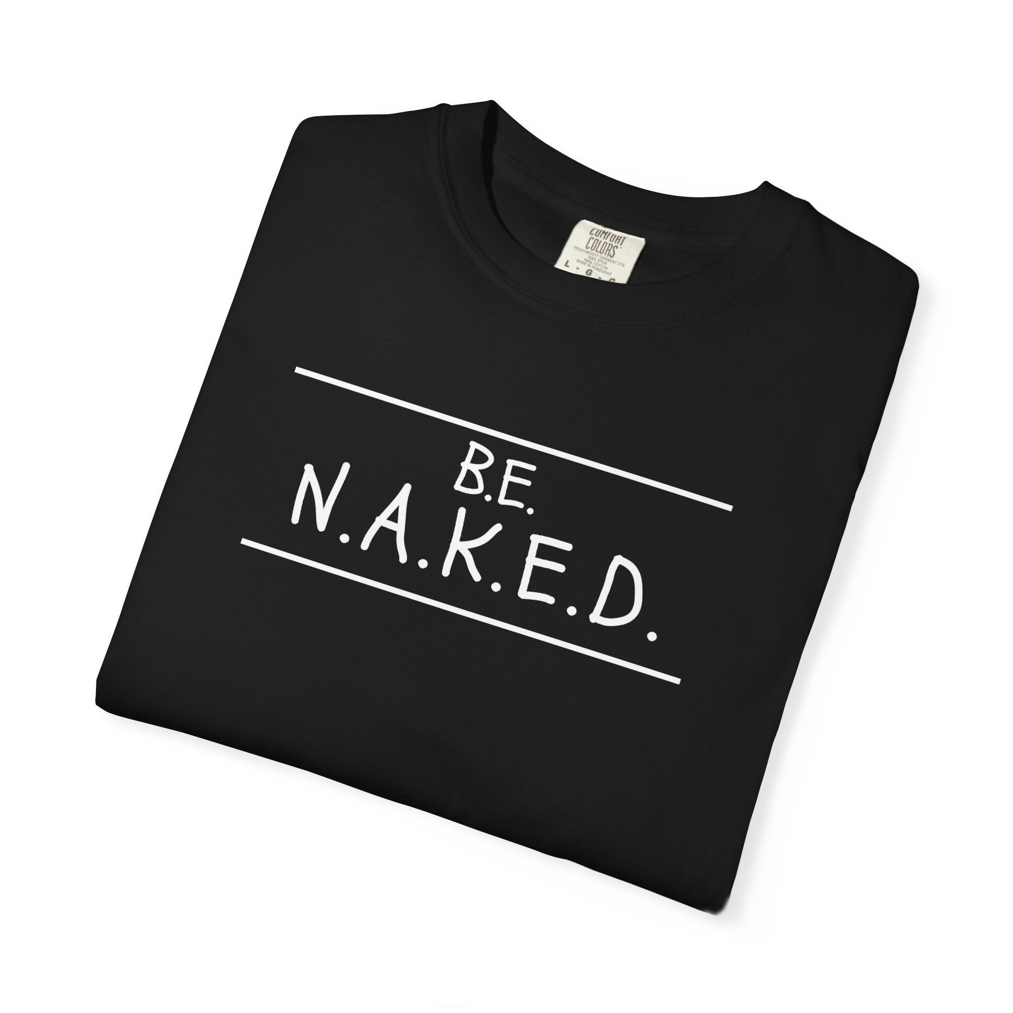 Be NAKED Adult Tee (Black)