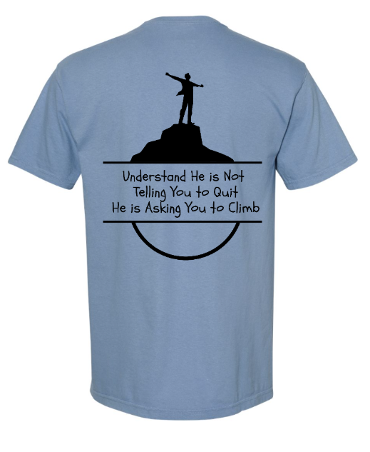 God Will Place Mountains Adult Tee (Black Logo)