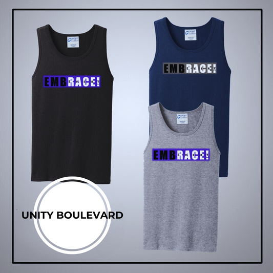 Unity Boulevard Embrace Every Race Men's Graphic Tank