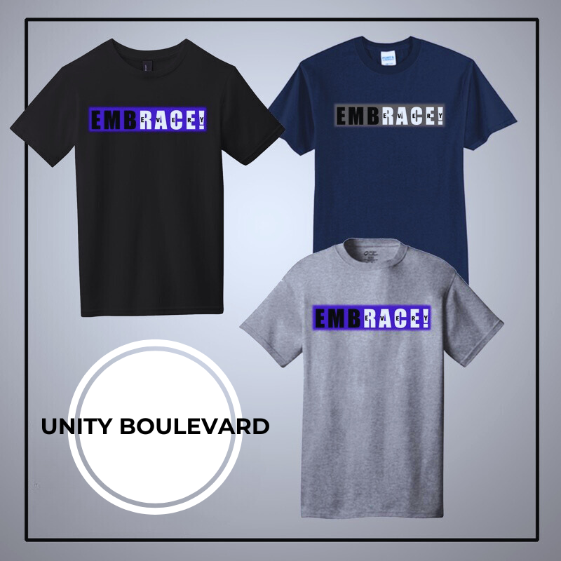 Unity Boulevard Embrace Every Race Men's Graphic Tee